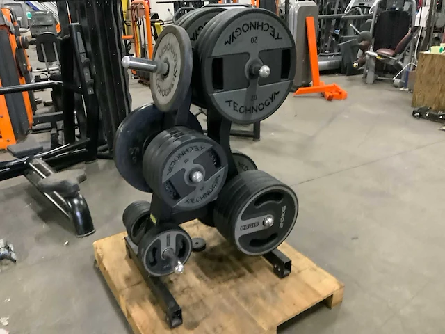 Technogym pu schijven 50mm 8x20kg;4x20kg;4x10kg4x5;4x2,5kg krachtstation - afbeelding 1 van  6