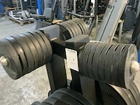 Technogym pure rek met pu schijven 8x1,25;14x2,5;10x5;10x10;8x20kg krachtstation - afbeelding 2 van  7