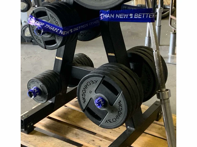 Technogym schijven pu 50 mm met rek krachtstation - afbeelding 1 van  4