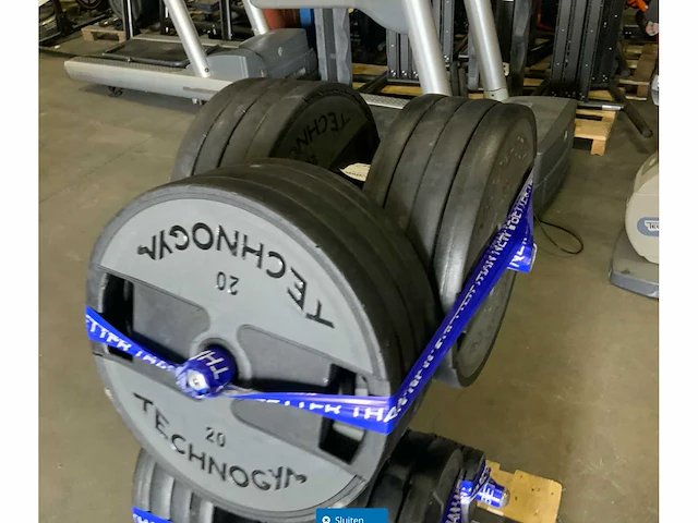 Technogym schijven pu 50 mm met rek krachtstation - afbeelding 4 van  4