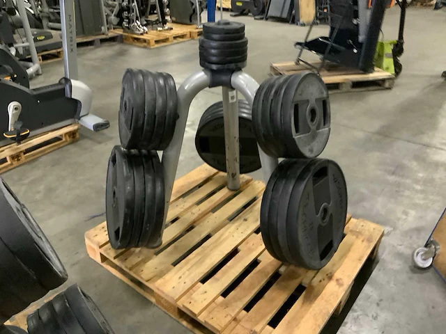 Technogym schijven pu 50mm 12x20kg;8x10;4x2,5;2x1,25kg krachtstation - afbeelding 3 van  6
