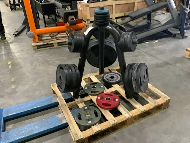 Technogym schijven pu 50mm 4x20;4x10;9x5;8x2,5;4x1,25kg krachtstation - afbeelding 2 van  6