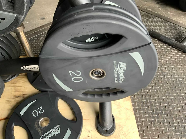 Technogym schijvenrek met 305kg schijven 8x schijven zijn nieuw - afbeelding 3 van  8