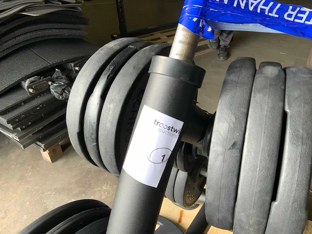 Technogym schijvenrek met 305kg schijven 8x schijven zijn nieuw - afbeelding 7 van  8