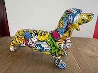 Teckel graffiti h14cm - afbeelding 2 van  3