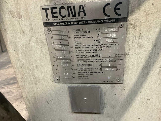 Tecna 4620n puntlasmachine - afbeelding 5 van  7