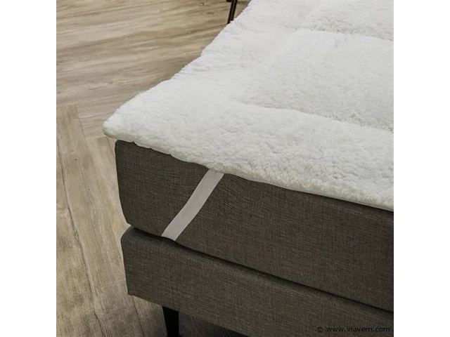 Teddy sherpa oplegmatras 140cm - afbeelding 2 van  3