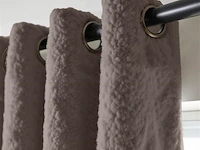 Teddy verduisterende overgordijnen beige - afbeelding 2 van  4