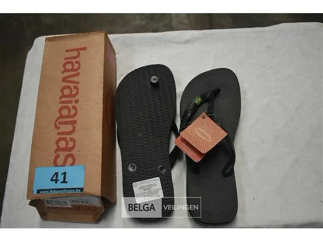 Teenslippers havaianas mt 39/40 zwart - afbeelding 1 van  3