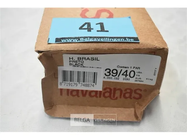 Teenslippers havaianas mt 39/40 zwart - afbeelding 3 van  3