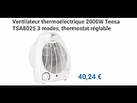 Teesa tsa8025 thermo-elektrische ventilator - afbeelding 1 van  1