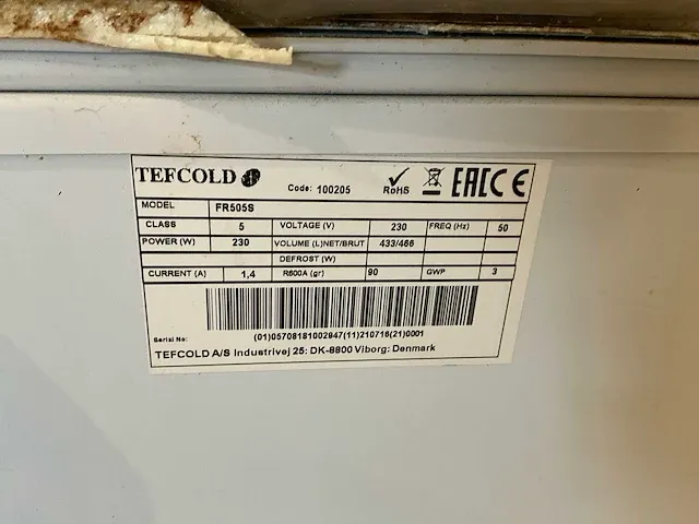 Tefcold fr505s diepvrieskoffer - afbeelding 5 van  5