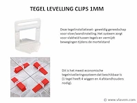 Tegel levelling clips 1mm (5.000 stuks= 50 kleine zakjes) - afbeelding 2 van  2