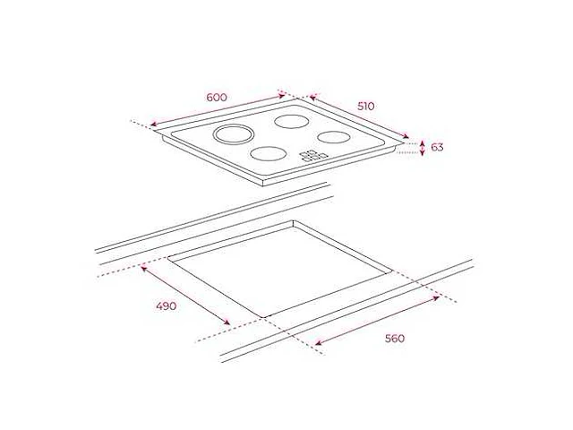 Teka - tz6415 - keramische kookplaat - afbeelding 2 van  3