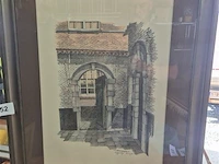 Tekening achter glas 68x88cm - afbeelding 1 van  3