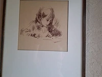 Tekening achter glas