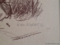 Tekening achter glas - afbeelding 2 van  2