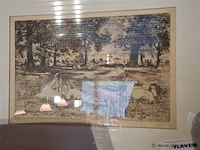 Tekening achter glas - afbeelding 1 van  3