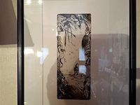 Tekening achter glas - afbeelding 1 van  3