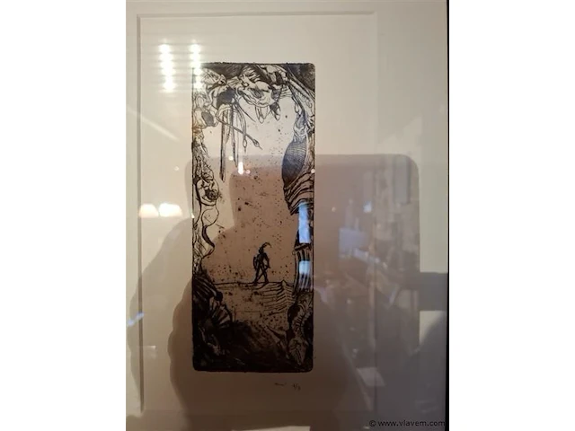 Tekening achter glas - afbeelding 2 van  3
