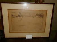 Tekening achter glas - afbeelding 1 van  2