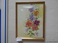 Tekening achter glas - afbeelding 1 van  2