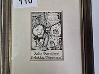 Tekening achter glas - afbeelding 1 van  3