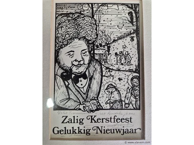 Tekening achter glas - afbeelding 2 van  3