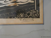 Tekening gesigneer masereel - afbeelding 2 van  2