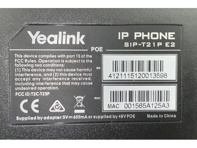 Telefoon yealink - afbeelding 2 van  5