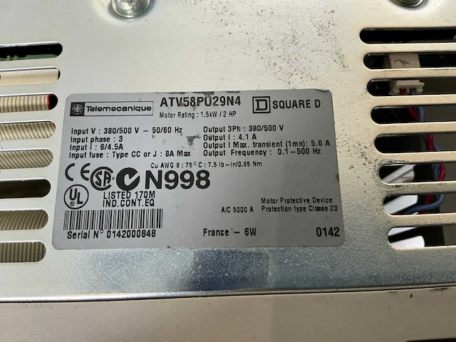 Telemecanique altivar 58 frequentieregelaar (2x) - afbeelding 5 van  6