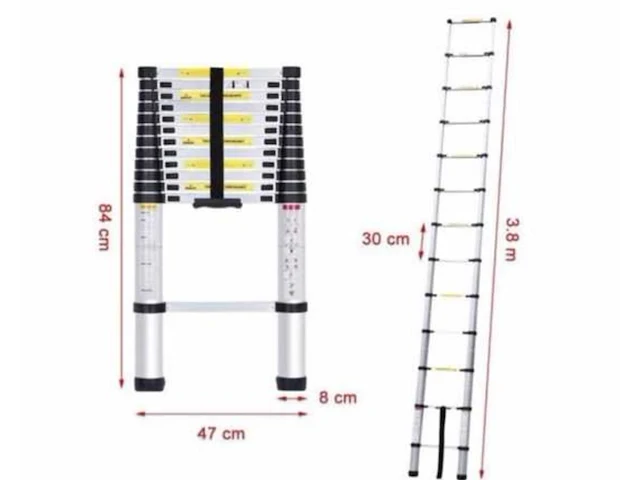 Telescoop adder 3,8 meter - afbeelding 1 van  2