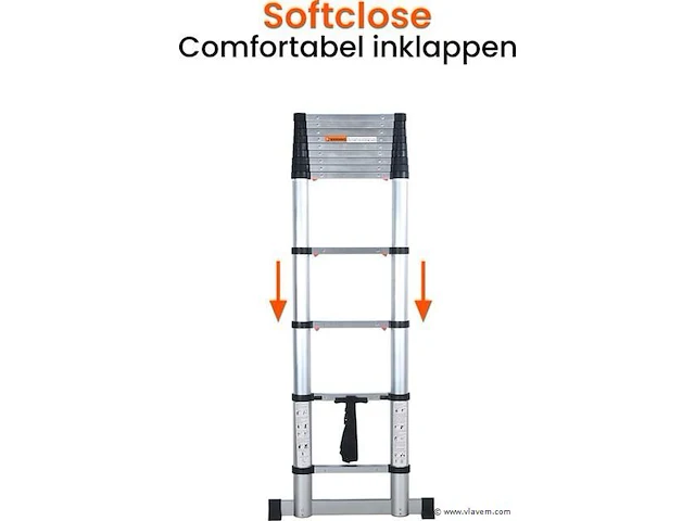 Telescoopladder 3,80m zilver - afbeelding 5 van  8