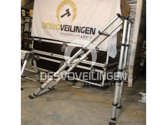 Telescoopladder dubbel 6 treden - afbeelding 2 van  3