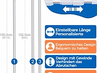 Telescoopstang 1,7 tot 4,7meter met universele kop - afbeelding 2 van  5