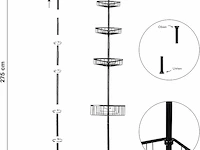 Telescopisch doucherek - zwart - afbeelding 2 van  3