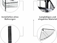 Telescopisch doucherek - zwart - afbeelding 3 van  3