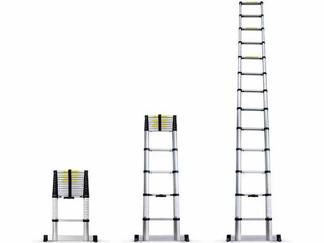 Telescopische ladder 380cm (2x) - afbeelding 2 van  3