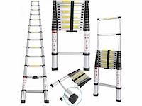 Telescopische ladder 380cm (2x) - afbeelding 3 van  3