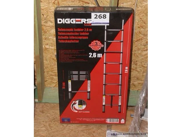 Telescopische ladder diggers - afbeelding 1 van  2