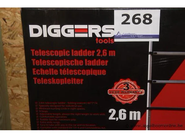Telescopische ladder diggers - afbeelding 2 van  2