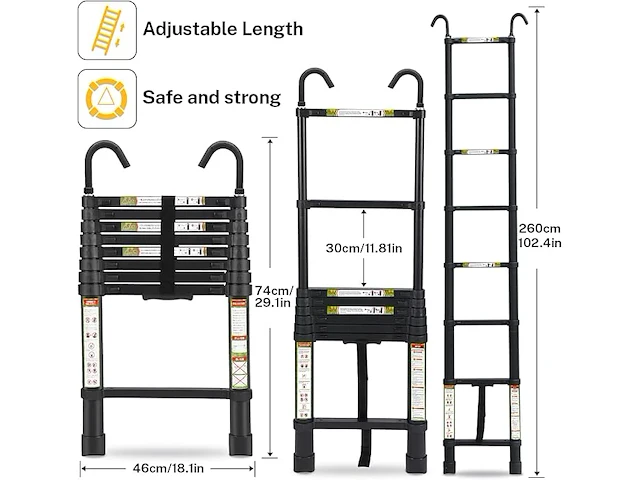 Telescopische ladder - afbeelding 2 van  4