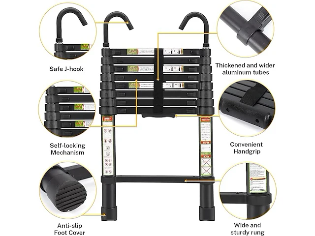 Telescopische ladder - afbeelding 3 van  4