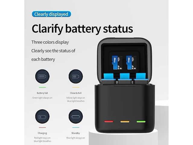 Telesin drievoudige oplader - afbeelding 3 van  6