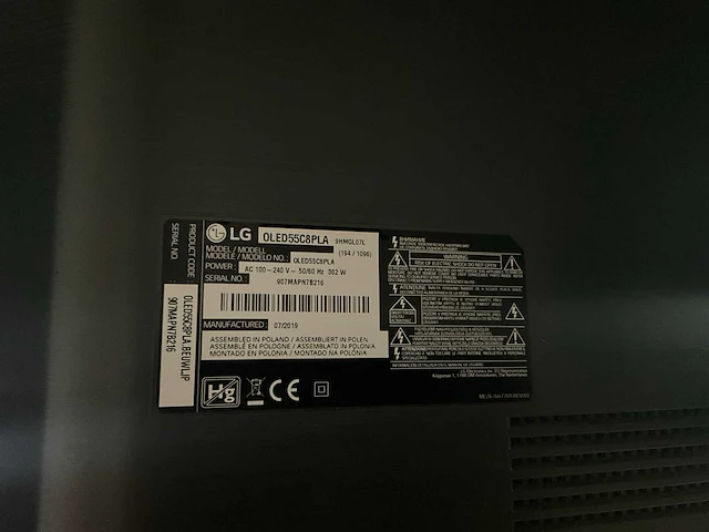 Televisie lg oled55c8 pla - afbeelding 6 van  6