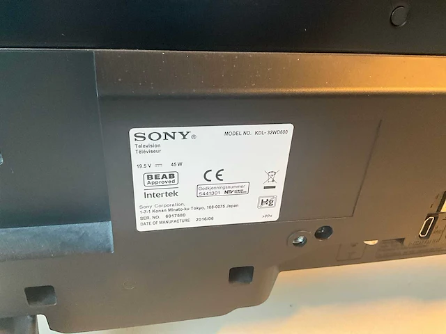 Televisie sony model kdl-32wd600 - afbeelding 5 van  9