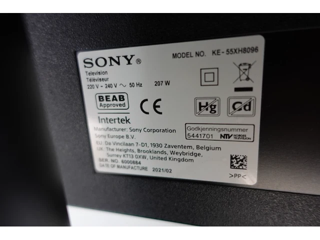 Televisiescherm sony op verrijdbaar statief - afbeelding 4 van  6