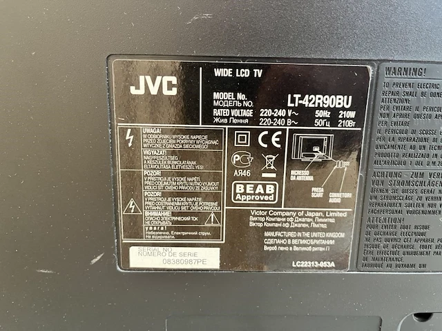 Televisietoestel jvc - afbeelding 5 van  6