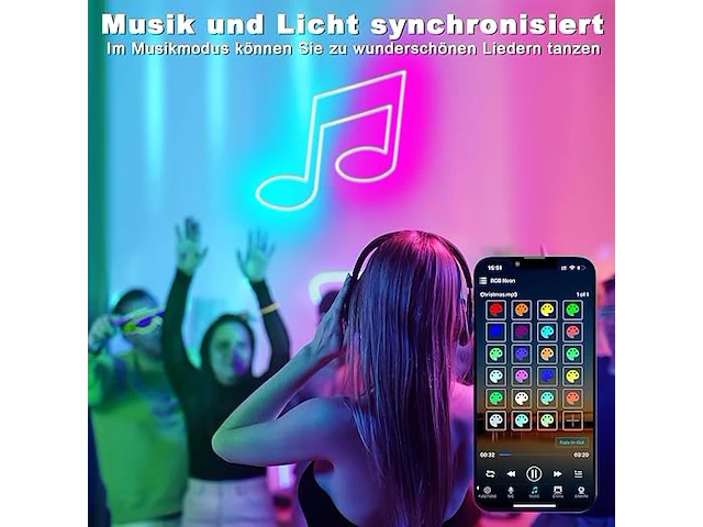 Tendist 10m bluetooth neon led-strip - afbeelding 2 van  5