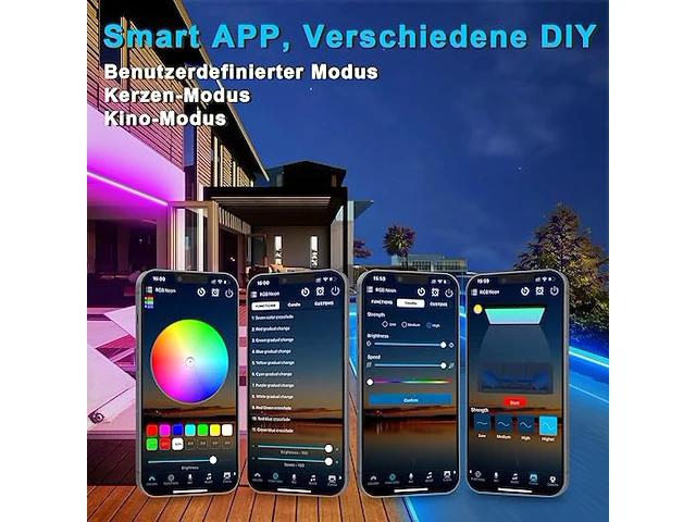 Tendist 10m bluetooth neon led-strip - afbeelding 4 van  5